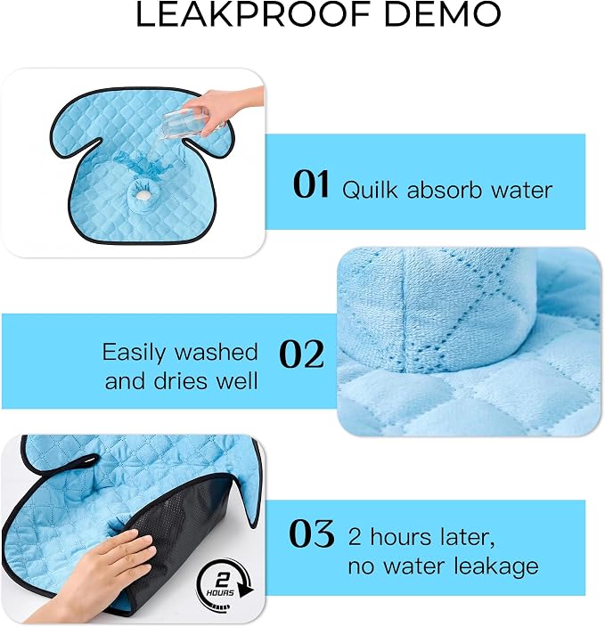 2 Pack Waterproof Piddle Pads Carseat Potty Training Car Seat Protector Waterproof Car Seat Liner Cover to Prevent Pee