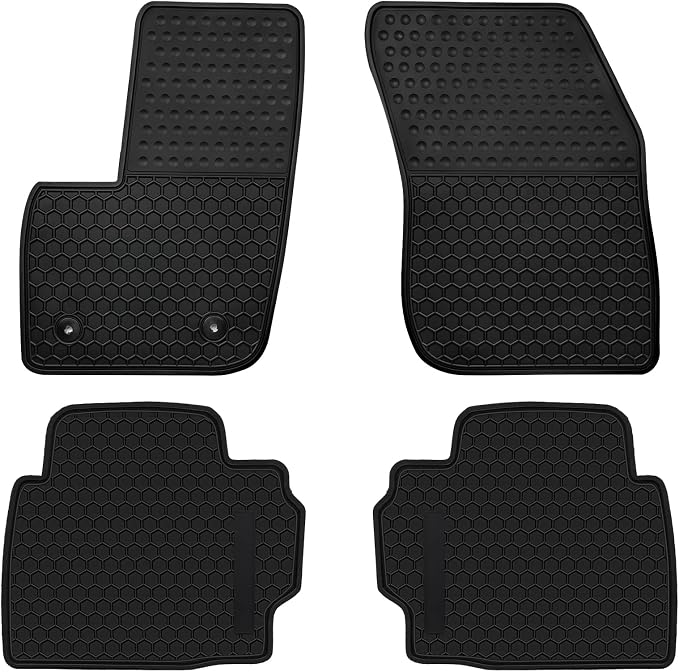 Car Floor Mats Custom Fit for Ford Fusion 2017 2018 2019 2020 2021 2022 2023 2024/2017-2024 Lincoln MKZ Odorless Washable Rubber Heavy Duty Anti-Slip All Weather Car Floor Liner Black