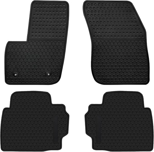 Car Floor Mats Custom Fit for Ford Fusion 2017 2018 2019 2020 2021 2022 2023 2024/2017-2024 Lincoln MKZ Odorless Washable Rubber Heavy Duty Anti-Slip All Weather Car Floor Liner Black