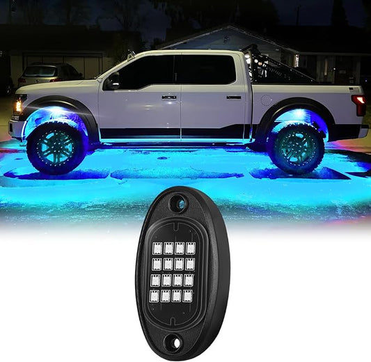 1 Pod Replacement Damaged Pod for Segmented RGB LED Rock Lights 12v Underglow Light Multicolor Waterproof Neon for Jeep Trucks ATV UTV Golf Cart Offroad Pickup RZR SXS
