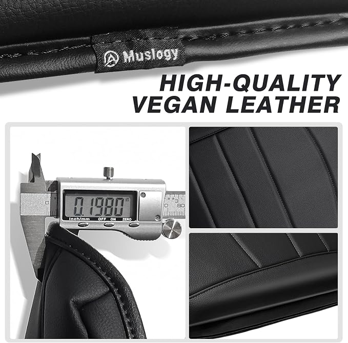 Muslogy Center Console Armrest Cover Fit for Dodge Ram 1500 2013-2018 & 2013-2026 Ram 2500/3500 Accessories, Comfort Armrest Pad Console Lid Cushion Vegan Leather Regular Thick(Jump Seat ONLY)