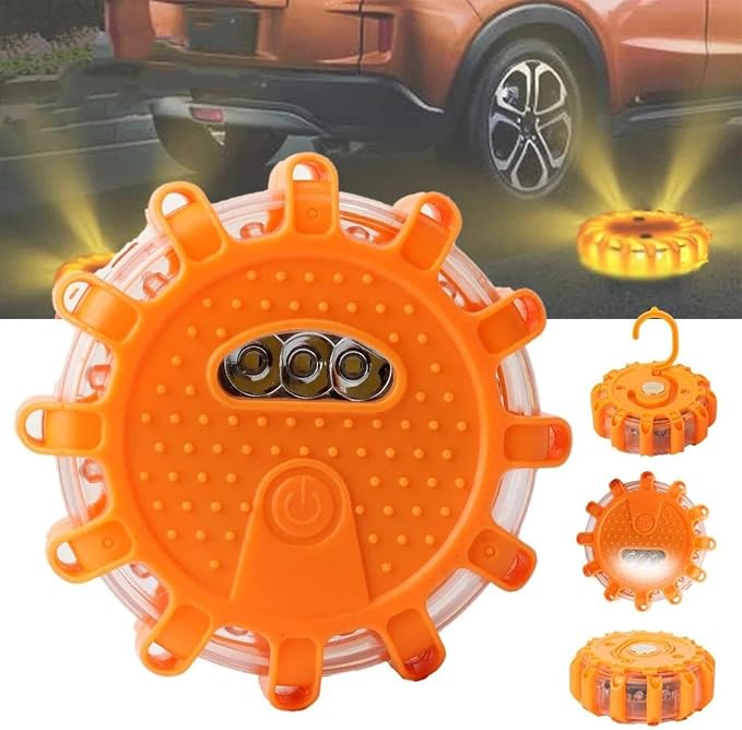 Road Flashing Light Waterproof Hook Flashing Safety Flares | Roadside for Roadside Safety, Sedan, Minivan, Caravan