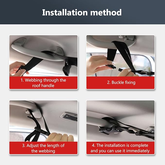 35.5 "x25.6 Car Ceiling Storage Organizer for SUV & Sedan - Heavy-Duty Overhead Mesh Net with Dual Zippers, Universal Auto Roof Storage Bag for Travel, Camping, Road Trips （Black2#）