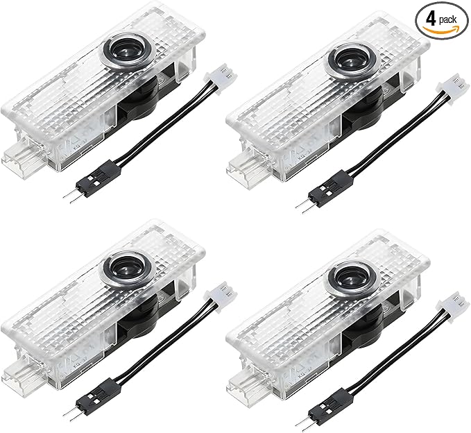 4 Pieces Car Door Lights Logo for Mini Cooper R55 R56 R57 R58 R59 R60 R61 F54 F55 F56 F57 Puddle Lights Logo Projector Courtesy LED Ghost Shadow Light Projector Lamps (Original White (Old Model))