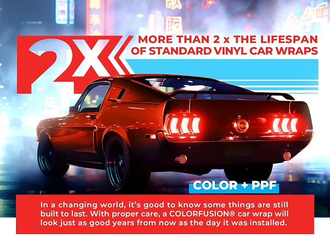 ColorFusion PPF by VViViD, Gloss Evil Red Dry Apply PPF Vinyl Car Wrap Roll 60ft x 5ft