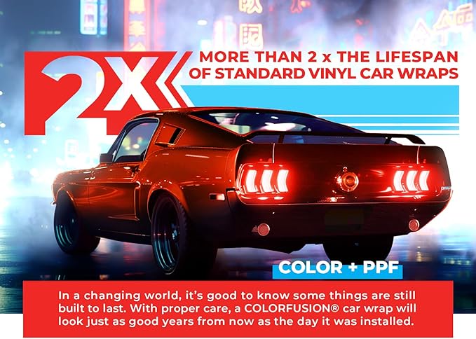 ColorFusion PPF by VViViD, Gloss Evil Red Dry Apply PPF Vinyl Car Wrap Roll 6ft x 5ft