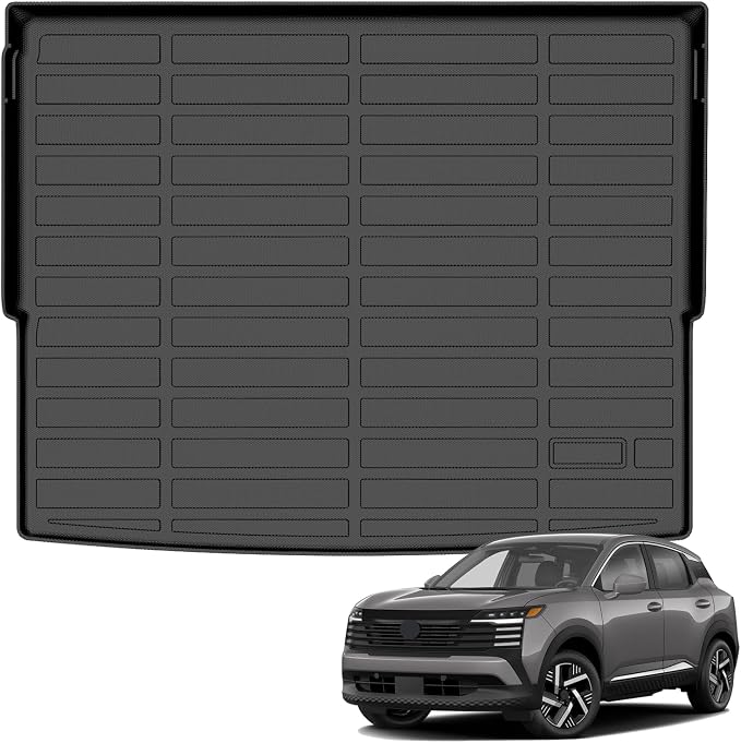 Auxko All Weather Cargo Mat Fit for Nissan Kicks 2026 2025 TPE Cargo Liner Accessories All Season Odorless Anti-Slip Trunk Mat Cargo Mat for Nissan Kicks 2026 2025 Black