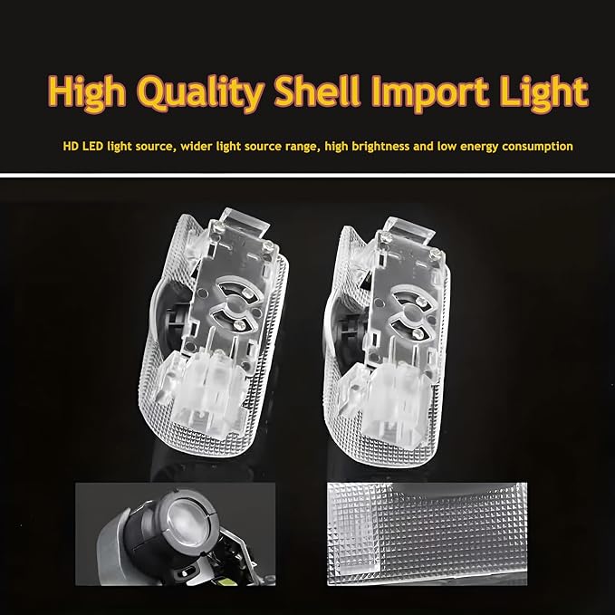 2pcs Never Fade HD LED Door Lights Logo Projector, Car F Sport Logo Compatible with LS/ES/is/LX/RX/GS/GX/RC, 3D Puddle Light Shadow Ghost Light, Car Door Accessories