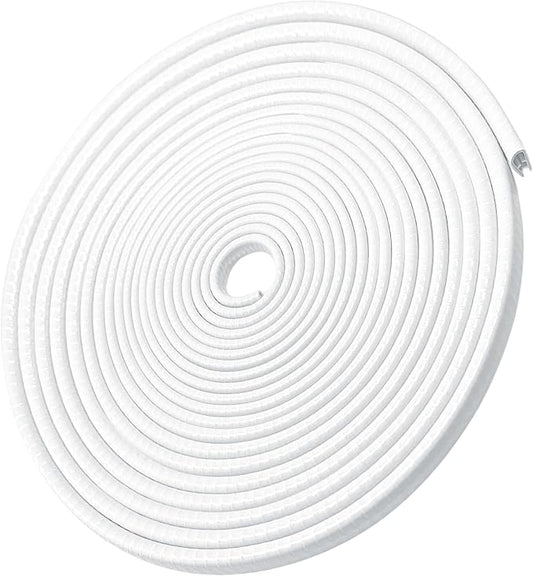 MYFAMIREA 49Ft(15M) Long Car Door Edge Guards, U Shape Edge Trim Rubber Seal Protector Car Door Protection Anti-Collision Rubber Clips Easy to Cut No Need Adhesive Fit for Most Vehicles| White