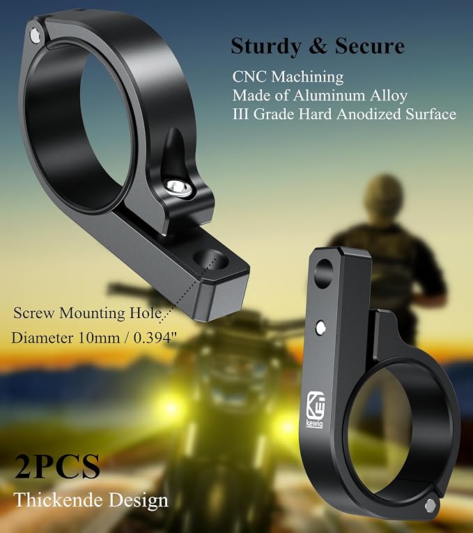 BRCOVAN 2PCS, Metal Light Bar Mounts, Off-Road LED Light Mounting Bracket | Fit for Round Rails / Roll Cage Bars 1.5" 1.75'' 1.85" 2'' 2.1" in Diameter, for Motorcycle ATV UTV Car Boat Truck