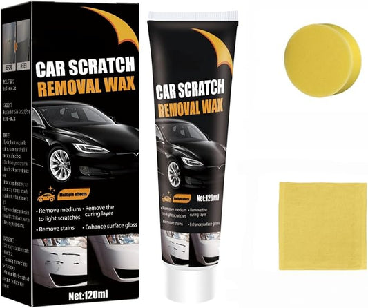 2026 New Car Scratch Removal Wax, Scratch Remover for Vehicles, Upgrade Car Scratch Remover for Deep Scratches, Car Polishing Wax Scratchs Remover Cars Paint Scratchs Repair Kit Wipe Sponge
