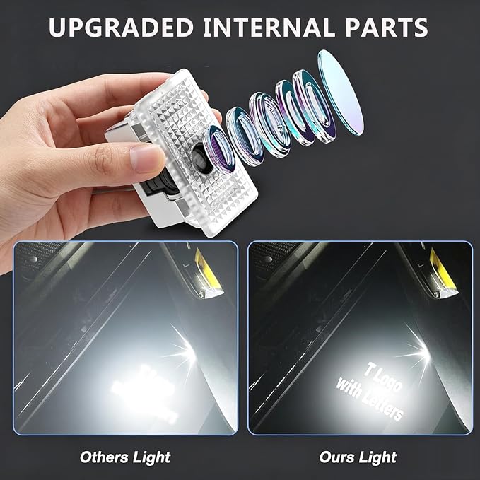 Car LED Welcome Light for Model S/3/X/Y 2pcs Car Door Lights Logo Projector
