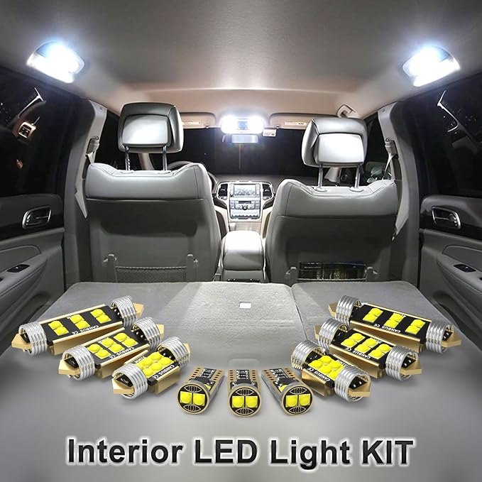 LED Interior Light Kit Replacement for KIA Soul 2010 2011 2012 2013 2014 2015 2016 2017 2018 2019 2020 2021 2022 2023 2024, Super Bright 6000K White