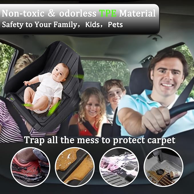 Floor Mats ＆ Cargo Liners Compatible with 2023-2026 Honda CR-V，All Weather Protector Waterproof Durable Anti-Slip Odorless Custom-fit Front Rear Rows Back Trunk Tray Full Set Carpet Liner