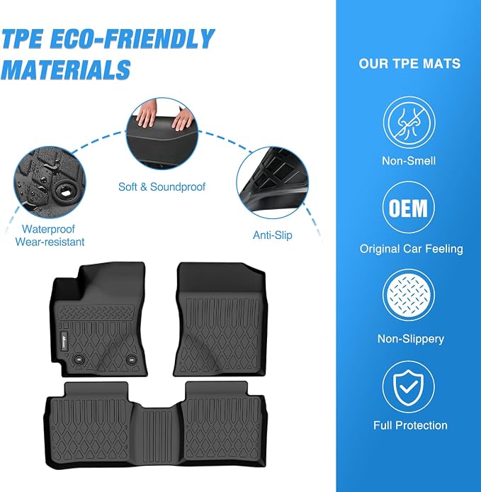 Nilight TPE Floor Mats for Toyota Corolla Sedan 2014 2015 2016 2017 2018 2019,All Weather Custom Fit Heavy Duty Floor Liners