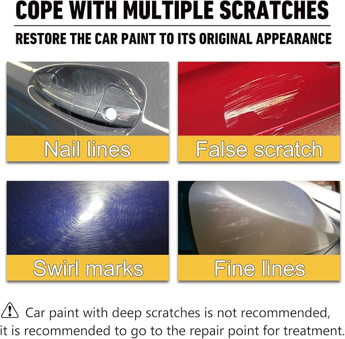 Scratch Remover – Eliminate All Car Scratches in 60 Seconds, Cloth Scratch Remover Kit, for Minor Car Paint & Scratch Repair, Swirl & Water Spots Remover (1pc, 100g)