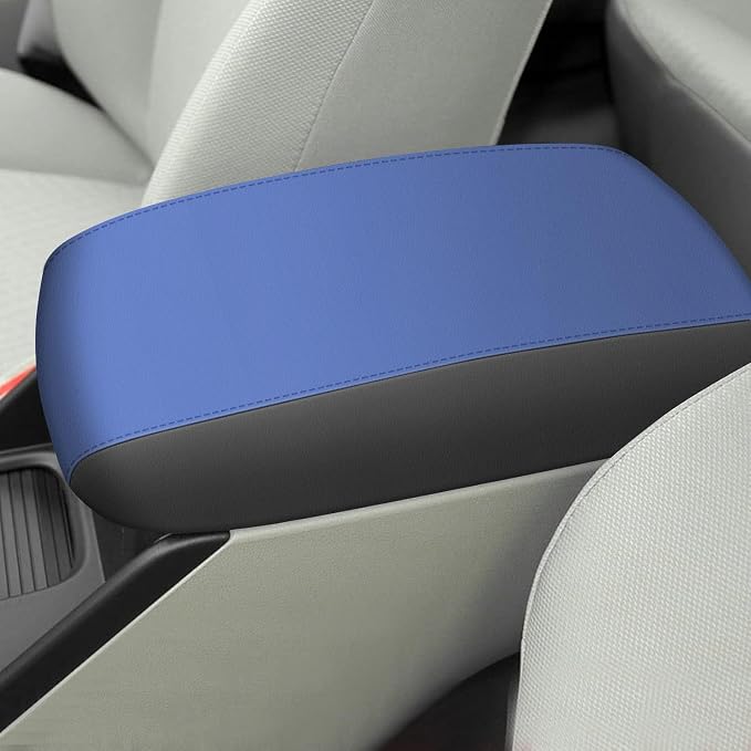 AOMSAZTO Console Covers for 2012-2015 Honda Civic Armrest Covers for Honda Civic Black with Blue Leather | Armrest Covers, Leather, Water-proof
