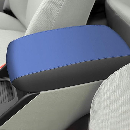 AOMSAZTO Console Covers for 2012-2015 Honda Civic Armrest Covers for Honda Civic Black with Blue Leather | Armrest Covers, Leather, Water-proof