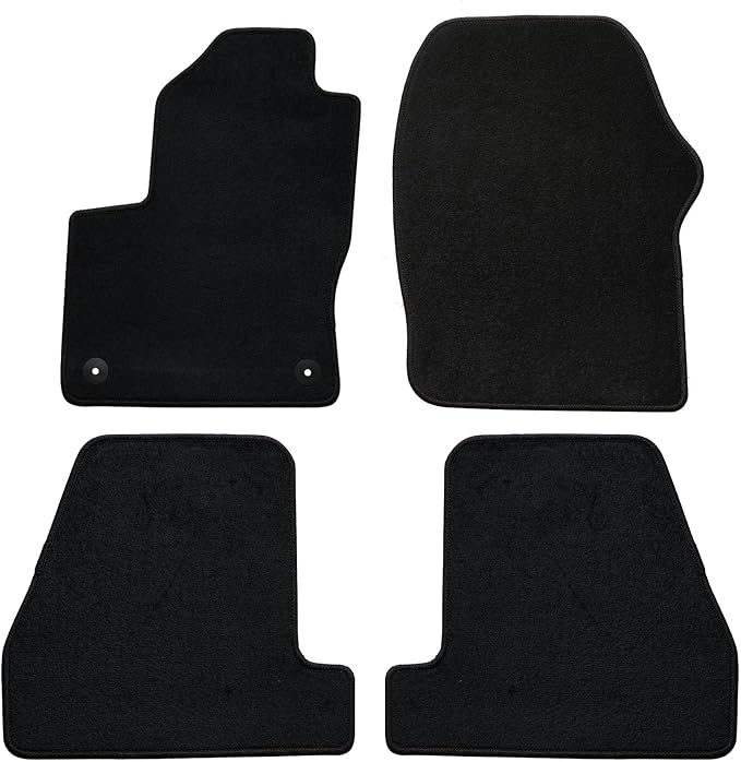 GXARTS Custom Fit Car Floor Mats for Ford Focus 2011 2012 2013 2014 2015 - Waterproof Velour Carpet Floor Liners Full Set, All-Weather Protection with Anti-Skid Retaining Buckle, Black