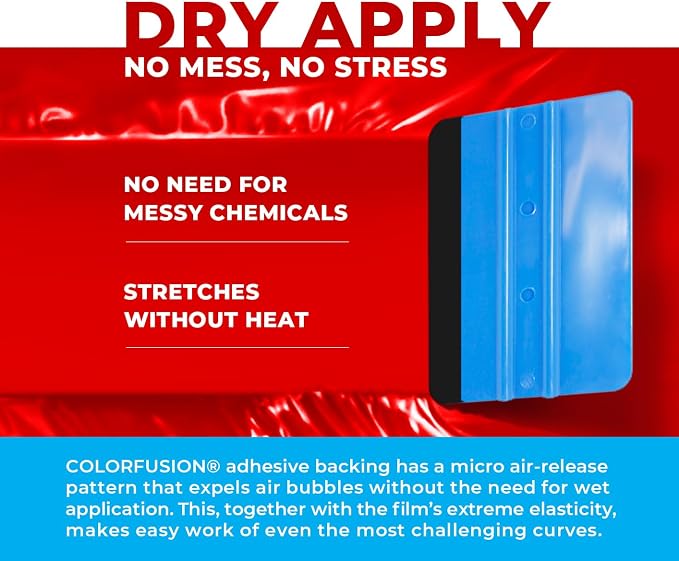 ColorFusion PPF by VViViD, Gloss Dragon Fire Red Dry Apply PPF Vinyl Car Wrap Roll 10ft x 5ft