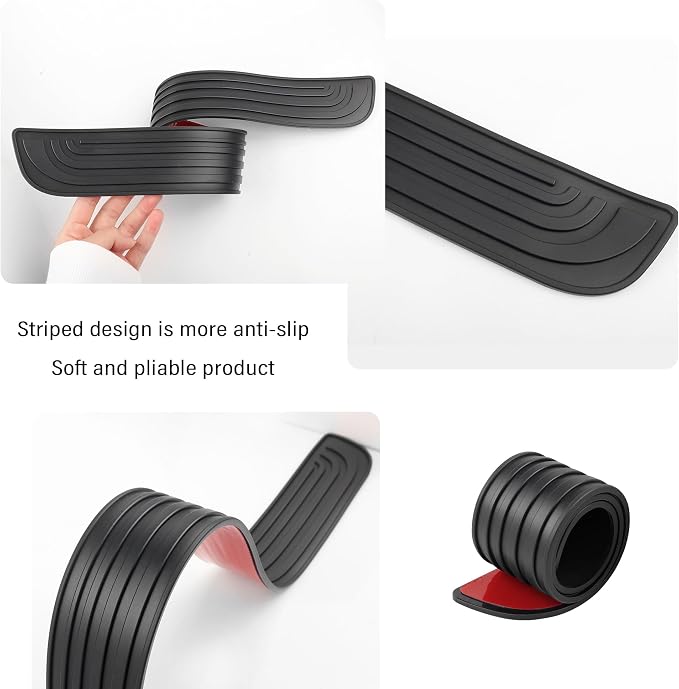 4PCS Car Door Sill Protector,Anti-Scratch & Waterproof Car Door Sills Scratch Protection,Universal Car Exterior Accessories Automotive Door Entry Guard for Car,Truck,SUV (Black, Width 2.36")