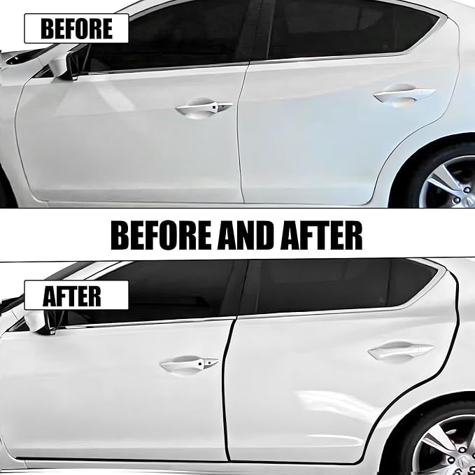 Wuyaoyao 13.1Ft (4M) Car Door Edge Guards, Rubber U Shape Automotive Door Entry Guard Protector Strip, No Glue Required, Universal Vehicle Doors Edge Trim, Exterior Car Accessories (Black, 13.1FT)