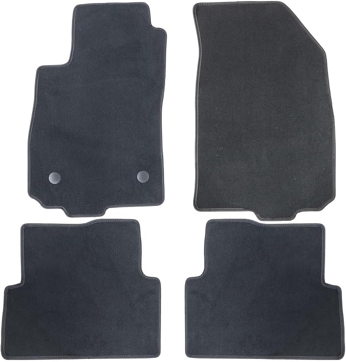 GXARTS Car Waterproof Floor Mats Carpet Full Set Compatible with Chevrolet Sonic 2012 2013 2014 2015 2016 2017 2018 2019 2020 | All-Weather Protect, Black Velour Automobile Floor Liner Accessories