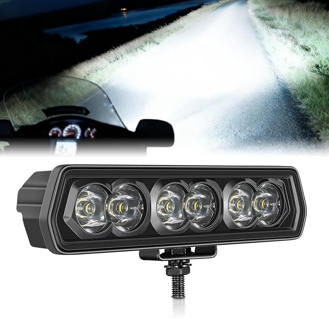 6 Inch CREE LED Light Bar, SWATOW INDUSTRIES 6" Spot LED Pods Bumper Mounts Work Lights Waterproof Fog Lights for Dirt Bike Pit Bike E-Bike Motorcycle ATV UTV RZR Can-am x3 Truck Off Road