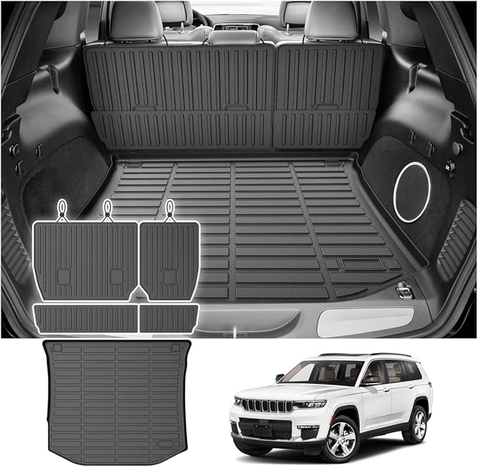 Cartist Cargo Liner for Jeep Grand Cherokee 2011-2021, All Weather Cargo Mats for Grand Cherokee Accessories, Heavy Duty TPE Trunk Mat, Car Accessories