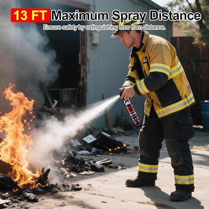 18pcs Fire Extinguisher for Home - Dry Stop Fire Extinguisher Spray, 600g Dry Chemical Fire Extinguisher for Kitchen, Car & Home | Portable, Fights Grease, Electrical & Vehicle Fires