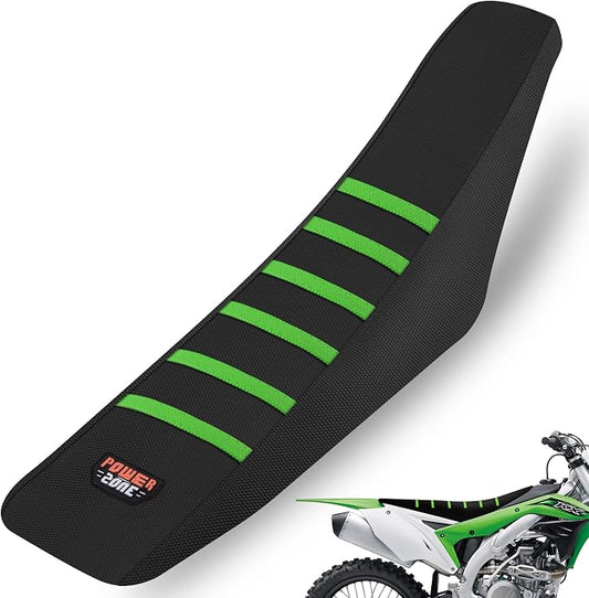 Universial Dirt Bike Seat Cover - Soft Ribbed Rubber Seat Covers for Motorcross Enduro Green