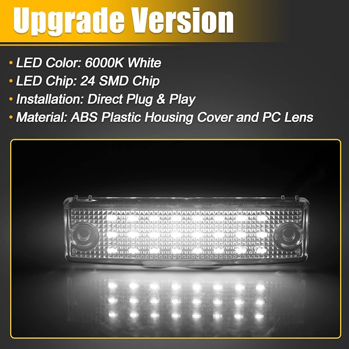 X AUTOHAUX 2pcs LED License Plate Light Lamp Assembly for Toyota 4Runner 1996-2022 for Toyota Sequoia 2001-2022 6000K White
