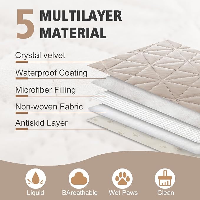 Ameritex Sofa Cover Waterproof for Seats Couch Cover for Dogs Pet Couch Cover Velvet for Chair Loveseat Sofa Machine Washable