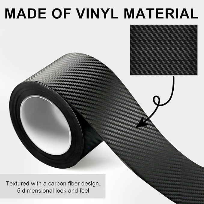 Storystore Universal Car Door Edge Guard, 4In x 33Ft Door Sill Protector, Automotive Anti-Collision Strip for Car Door Edge/Front and Rear Bumper/Door Sill Protector, Black