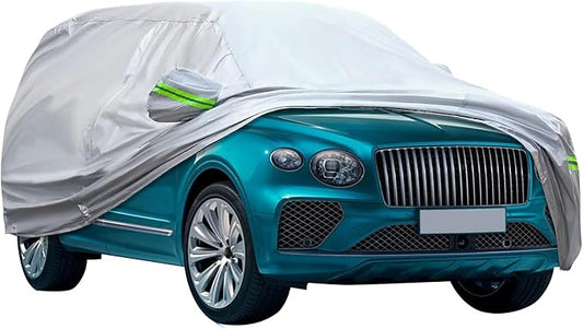 5-Layer 244"*83"*77" Waterproof All-Weather SUV Car Cover Heavy Duty Full Exterior Protection Universally Fit fit Cadillac Escalade ESV Chevy Suburban Ford Expedition Max GMC Suburban Lincoln etc