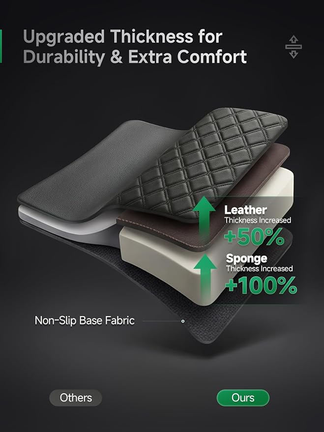 GIANT PANDA 2PCS Front Car Seat Cover for Toyota Rav4 Camry Highlander Corolla Prius Corolla Cross Venza Avalon, Faux Leather Bucket Seat Covers (Grey)