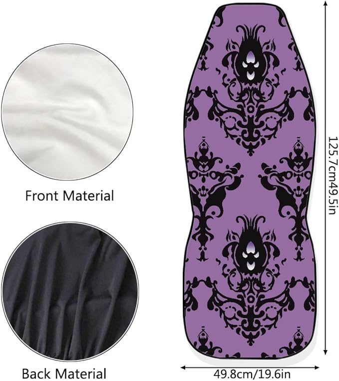 Halloween Front Car Seat Covers Set of 2, Soft Breathable Seat Protectors for Front Seats, Universal Fit for Most Cars, SUVs and Sedans