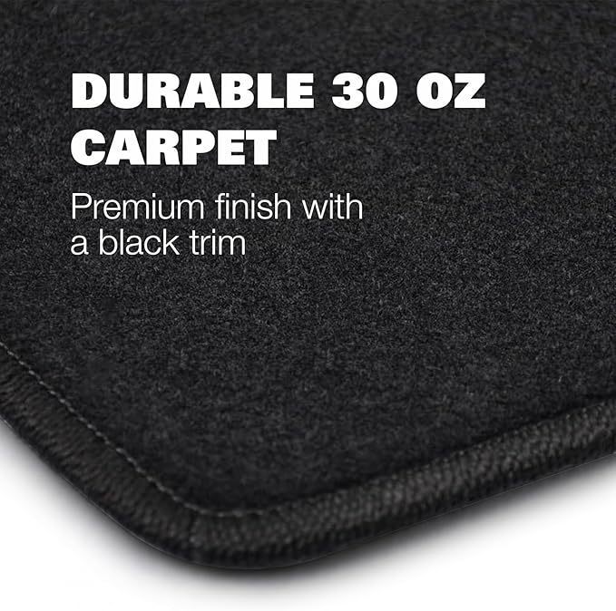Floor Mats for Nissan Rogue (not for Sport & Select) - Tailored 3D Fit - Front & Rear Set of 4 - Anti-Slip Backing - 30oz Carpet Mat - All Weather Car Liner Floormats