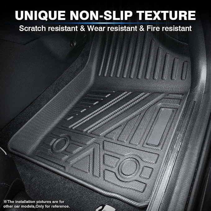 KUST Floor Mats for 2011-2021 Mistubishi Outlander(Not for Sport and PHEV), All Weather Floor Liners for Outlander Accessories Rubber Front Rear 2 Row High Edge