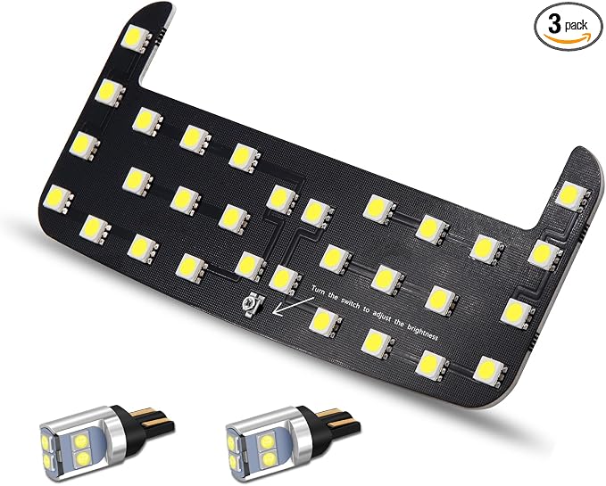 Interior LED Light Kit, 6000K Pure White Light Super Bright Map Lights & Dome Lights, Light Brightness Adjustable Bulb Package for Toyota Tacoma, 4 Runner, FJ Cruiser, Rav 4, Corolla, Prius