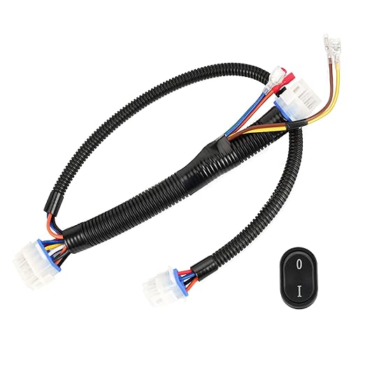 10L0L Golf Cart Short Headlight Wiring Harness for Club Car Precedent | Electric Cart (2004-Up, 12-Pin), with Switch, Plug and Play