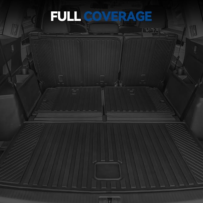 Custom Fit Floor Mats for 2017-2026 Chrysler Pacifica Gas 7 Seat(Not for Hybrid/Pinnacle), All Weather TPE Floor Liner & Trunk Mat & Backrest Mat & Door Sill Guard, Full Set Interior Accessories