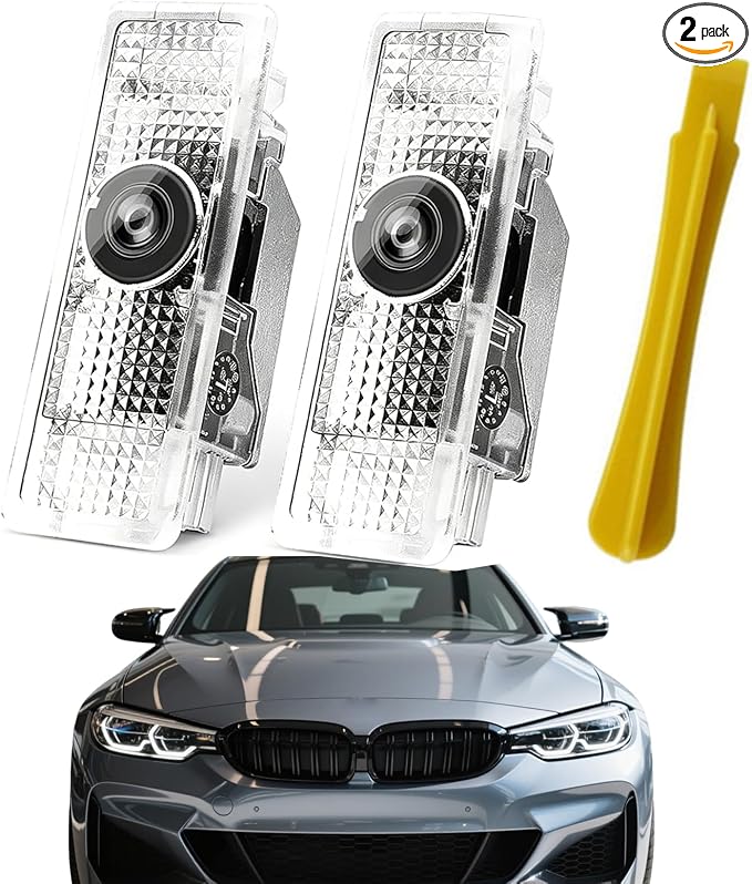2pcs Car Door Lights Logo Projector Compatible with 1/3/4/5/6/7, x1/x2/x3/x4/x5/x6/x7, M/328i/28i/530i/528i/e92 Series Accessories,Welcome Lights Puddle Lights 3D Shadow Ghost Light
