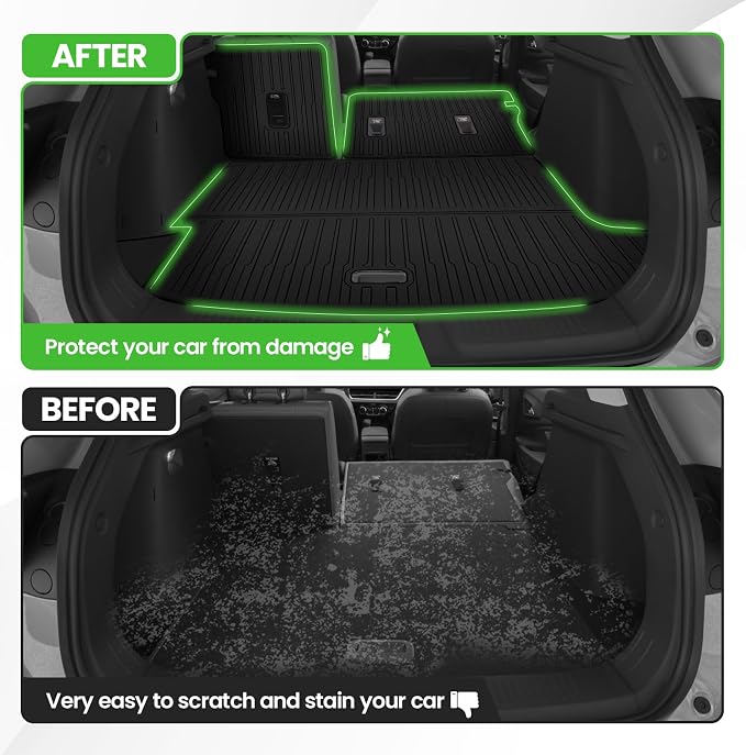 Cartist Cargo Liner for Chevy Trax/Buick Envista 2024 2025 2026, All Weather Cargo Mats for Trax Accessories, Heavy Duty TPE Trunk Mat with Backrest Mats, Car Accessories