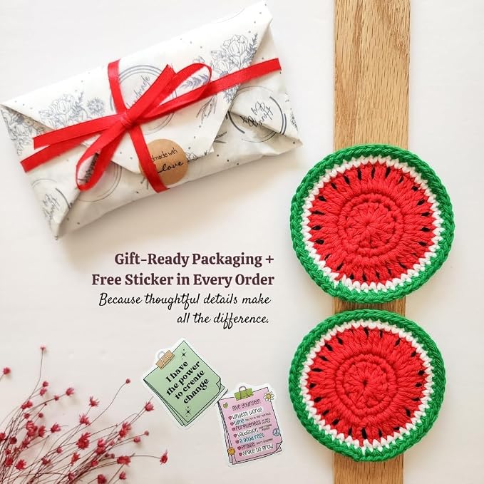Cotton Crotchet Fruit Car Coaster Set (Summer Slice)