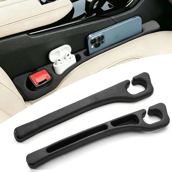 Car Seat Gap Filler Organizer for Chevy Equinox Trax Silverado Colorado | 2027 2026 2025 2024-2000 Plug With Storage Slot Strip No-Drop Seat Side Gap with Phone Holder - 2 Pack