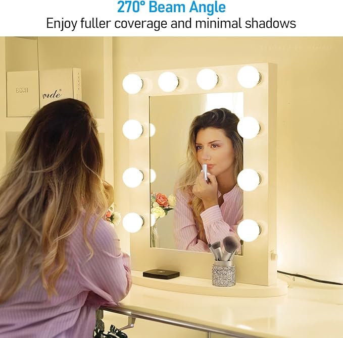 TORCHSTAR 6-Pack G25 LED Light Bulbs, 5W 450LM, Dimmable, 3000K | UL Listed, 40W Equivalent Warm White Vanity Globe Round Bulbs, E26 Base Decorative Bulb, for Bathroom Vanity or Mirror