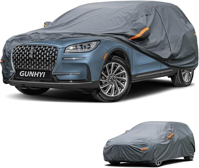 GUNHYI Premium Car Cover Custom Fit Lincoln Corsair, 16 Layers Heavy Duty Car Cover Waterproof All Weather with Zipper Door for Sun Rain Snow Dust Uv Protection