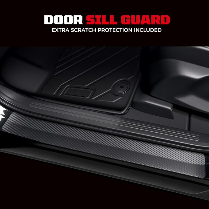 TPE Floor Mats Set for Kia Telluride 2025 2024 2023 2022 2021 2020, All Weather TPE Custom Fit Floor Liners & Cargo Liner & Backrest Mats (Fit 7/8 Seats)