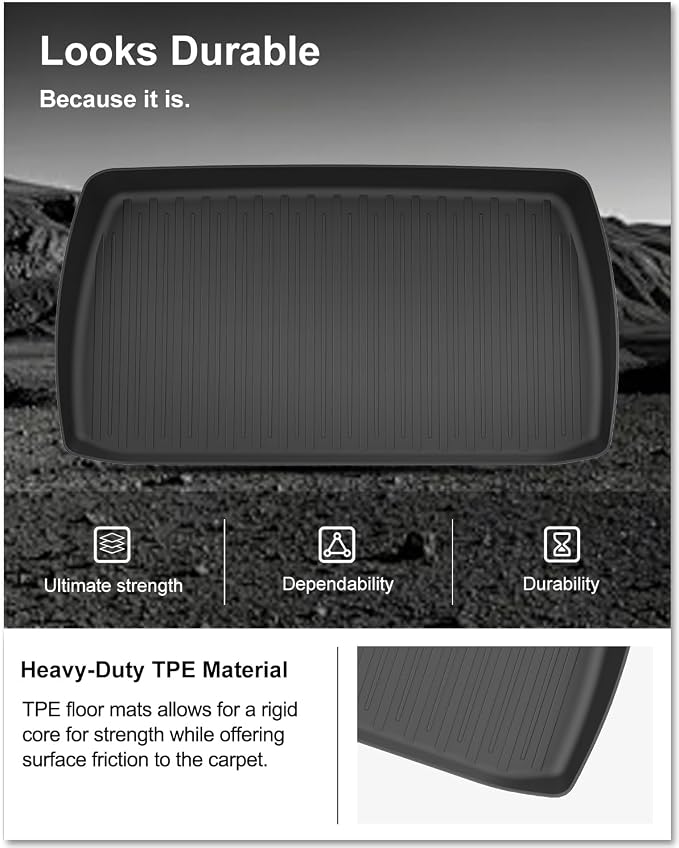 Kiwi Master Cargo Mat for 2018-2026 Honda Odyssey | Custom Fit, All Weather Rear Cargo Liner, Heavy Duty TPE Tray Trunk Mat, Black